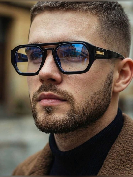 Other - Men's Oversized Black Frame Sunglasses